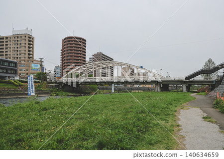 April 27 2026 Kaiun Bridge urban roadway with steel structure and city skyline April 27 2026 Kaiun Bridge urban roadway with steel structure and city skyline 140634659