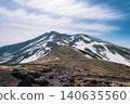 Mt. Chokai with the remaining snow 140635560