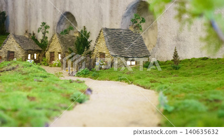 Western-style village diorama 140635632