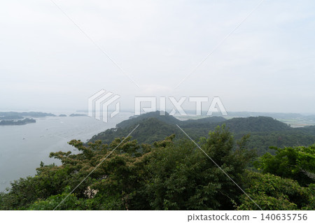 View from Otakamori, Okumatsushima, Higashimatsushima City, Miyagi Prefecture View from Otakamori, Okumatsushima, Higashimatsushima City, Miyagi Prefecture 140635756