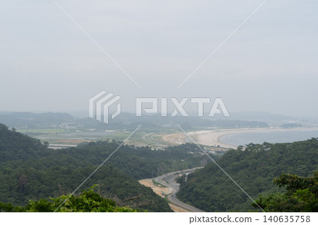 View of Nobiru Coast from Otakamori, Okumatsushima, Higashimatsushima City, Miyagi Prefecture View of Nobiru Coast from Otakamori, Okumatsushima, Higashimatsushima City, Miyagi Prefecture 140635758