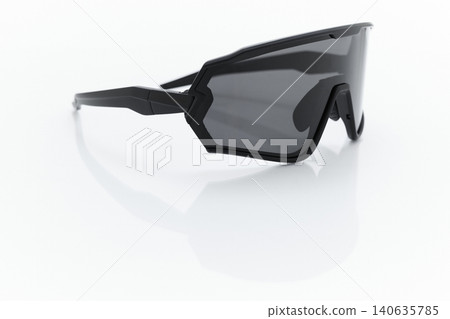 stylish sunglasses on a glossy white table, dark glass, black sunglasses frame, yachting glasses, cycling glasses, reflection on a glossy surface stylish sunglasses on a glossy white table, dark glass, black sunglasses frame, yachting glasses, cycling glasses, reflection on a glossy surface 140635785