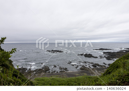 Jogashima, the southernmost island of Kanagawa Prefecture, during the rainy season. 140636024
