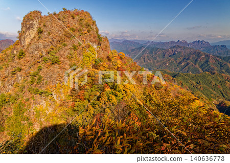Autumn foliage in western Joshu: Views of Mount Ninodake and Mount Myogi from Mount Ichinodake. Autumn foliage in western Joshu: Views of Mount Ninodake and Mount Myogi from Mount Ichinodake. 140636778