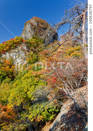 The rocky peaks of Shikadake Ichinodake as seen from the ridge leading to Yotsumatayama in Nishijoshu. The rocky peaks of Shikadake Ichinodake as seen from the ridge leading to Yotsumatayama in Nishijoshu. 140636797