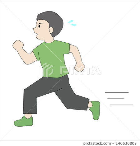 一幅簡單的男子慢跑的插圖。 一幅簡單的男子慢跑的插圖。 140636802