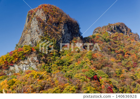 Deer of autumnal leaves seen from the Nishito-shi and Mt. Deer of autumnal leaves seen from the Nishito-shi and Mt. 140636928