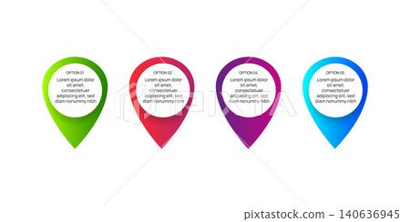Set of maping pin location 3d icons with different color variation Set of maping pin location 3d icons with different color variation 140636945