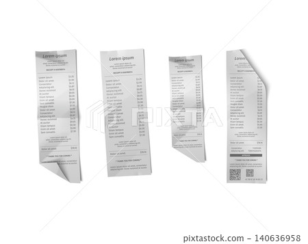Shop receipt, cash paper bill, purchase invoice. supermarket shopping retail sum check and total cost store sale payment Shop receipt, cash paper bill, purchase invoice. supermarket shopping retail sum check and total cost store sale payment 140636958