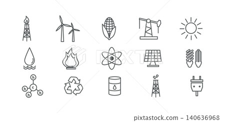 Solar energy and eco concept icons collections Solar energy and eco concept icons collections 140636968