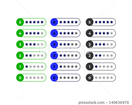 star rating elements. Concept for rating services and amenities, including hotels, taxis, restaurants star rating elements. Concept for rating services and amenities, including hotels, taxis, restaurants 140636978