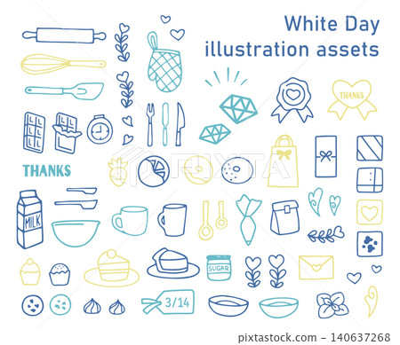 White day illustration material White day illustration material 140637268