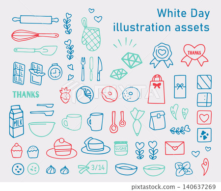 White day illustration material White day illustration material 140637269
