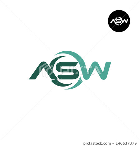 Letter ASW Logo Design Readymade Initial 140637379