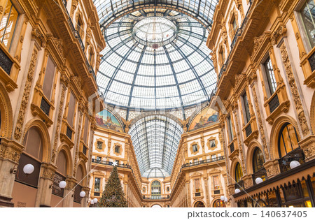 Galleria, a landmark shopping mall in Milan, Italy 140637405
