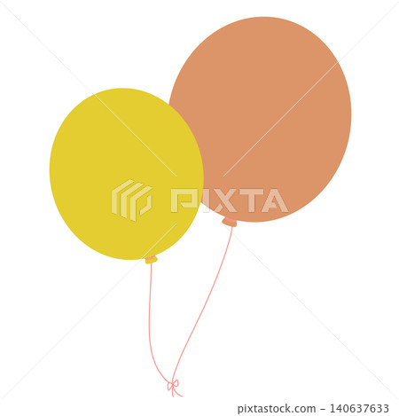 Yellow and terracotta balloons 140637633