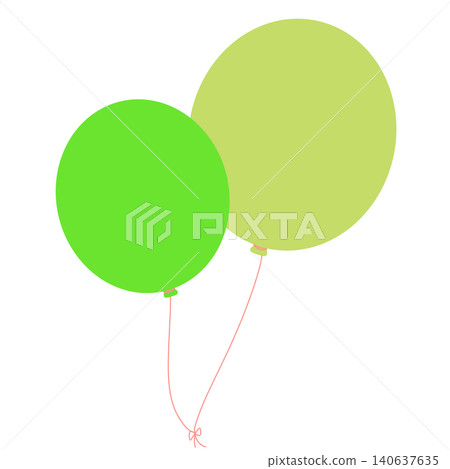 Green and light green balloons 140637635