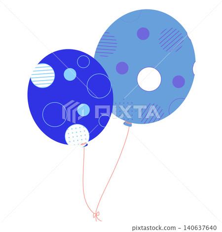 藍色和淺藍色氣球 140637640