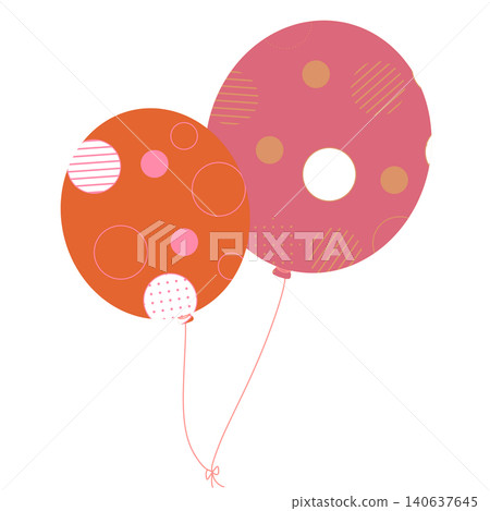 Orange and rose balloons Orange and rose balloons 140637645