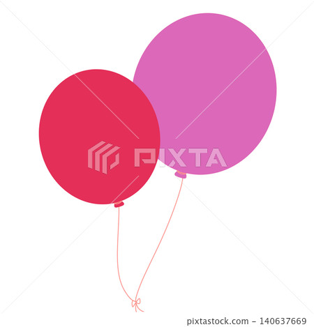 Red and pink balloons Red and pink balloons 140637669