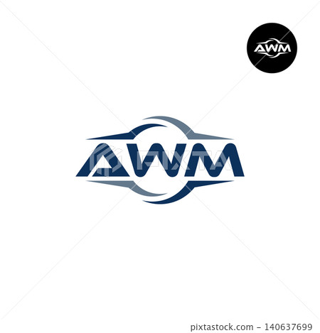 Letter AWM Logo Design Readymade Initial Letter AWM Logo Design Readymade Initial 140637699