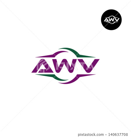 Letter AWV Logo Design Readymade Initial Letter AWV Logo Design Readymade Initial 140637708