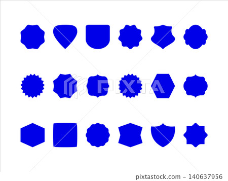 Empty frames crests shields and circular shapes for badges or labels design asset Empty frames crests shields and circular shapes for badges or labels design asset 140637956