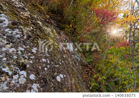 上州西部黑瀧五郎峰山鏈狀山段的秋葉景色。 上州西部黑瀧五郎峰山鏈狀山段的秋葉景色。 140638075