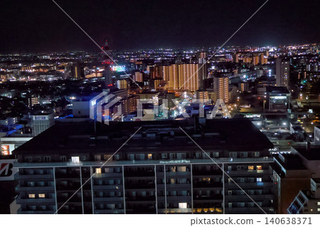 Night view near the Shinano River in Niigata Prefecture Night view near the Shinano River in Niigata Prefecture 140638371