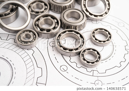 Ball bering circular joint machine component. 140638571
