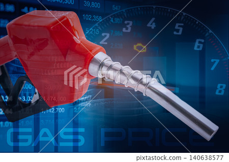 Gas price, Rising fuel cost and economy energy. 140638577