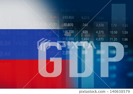 The Gross Domestic Product GDP in Russia economy. The Gross Domestic Product GDP in Russia economy. 140638579