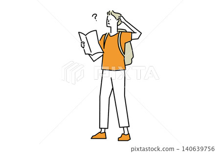 A lost backpacker A lost backpacker 140639756