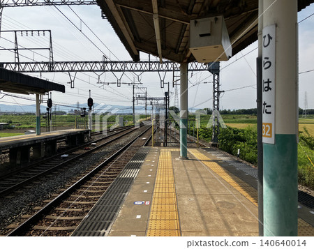 Kintetsu Line "Hirahata Station" platform Kintetsu Line "Hirahata Station" platform 140640014