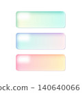 Translucent water droplet buttons with a gradient, 3-color set (rounded corners, rectangular shape, 1:3 ratio). 140640066