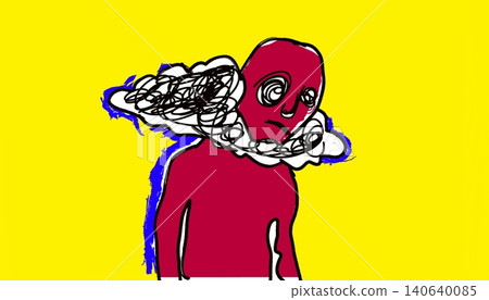 Abstract Red Scribble Figure Mind Confusion Vector for Agencies Abstract Red Scribble Figure Mind Confusion Vector for Agencies 140640085