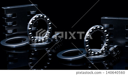 Stainless steel thrust ball bearing and linear bearing. Set of thrust ball bearing and shiny silver ball bearing. Spare parts for roller machine in heavy machinery. Round metal wheel of ball slides. Stainless steel thrust ball bearing and linear bearing. Set of thrust ball bearing and shiny silver ball bearing. Spare parts for roller machine in heavy machinery. Round metal wheel of ball slides. 140640560
