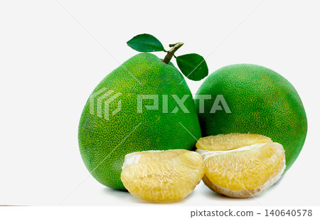 Pomelo pulp without seeds isolated on white background. Thailand pomelo fruit. Natural source of vitamin C and potassium. Healthy food for slow down aging. Food drug interactions. Citrus fruit. Pomelo pulp without seeds isolated on white background. Thailand pomelo fruit. Natural source of vitamin C and potassium. Healthy food for slow down aging. Food drug interactions. Citrus fruit. 140640578