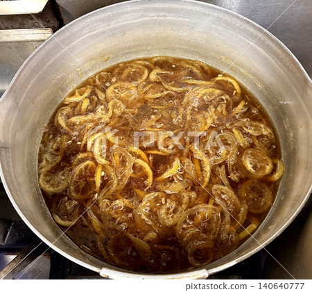① Making Lemonade Syrup (Simmering Process) ① Making Lemonade Syrup (Simmering Process) 140640777