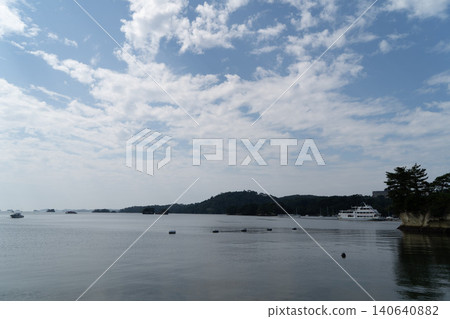 宮城縣松島市，日本三大名勝之一：觀光船上的景色 140640882