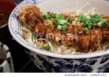 Delicious local specialty of Iida City: Tare Katsu Don (pork cutlet rice bowl with sauce) 140641257