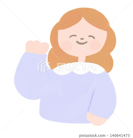 一幅手繪插圖，描繪了一位揮手的女子，採用斯堪的納維亞風格的柔和色調。 140641473