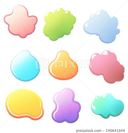 Fluid graphic shape element design vector background or liquid gradient abstract geometric modern splash halftone wavy set for text copy space, idea of curvy backdrop for flyer or brochure Fluid graphic shape element design vector background or liquid gradient abstract geometric modern splash halftone wavy set for text copy space, idea of curvy backdrop for flyer or brochure 140641844