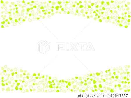 Heart pattern background Yellow-green 3-color border and solid color heart Heart pattern background Yellow-green 3-color border and solid color heart 140641887