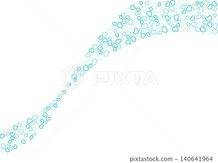Heart pattern background, 3 green colors, border heart 140641964