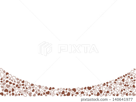 Heart pattern background Brown 3 colors border and solid color heart Heart pattern background Brown 3 colors border and solid color heart 140641977