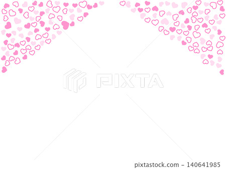 Heart pattern background Pink 3-color border and solid color heart Heart pattern background Pink 3-color border and solid color heart 140641985