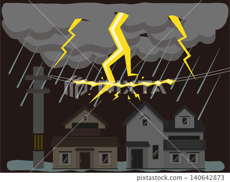 Houses that lost power due to lightning strikes Houses that lost power due to lightning strikes 140642873