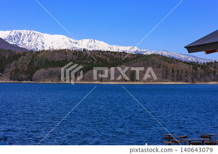 The pure spring scenery of Lake Aoki in Omachi City, Nagano Prefecture. The pure spring scenery of Lake Aoki in Omachi City, Nagano Prefecture. 140643079