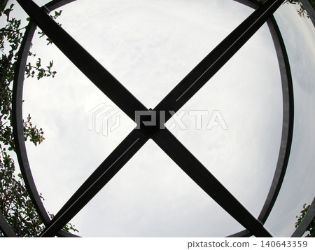 Looking up at the pergola frame Looking up at the pergola frame 140643359